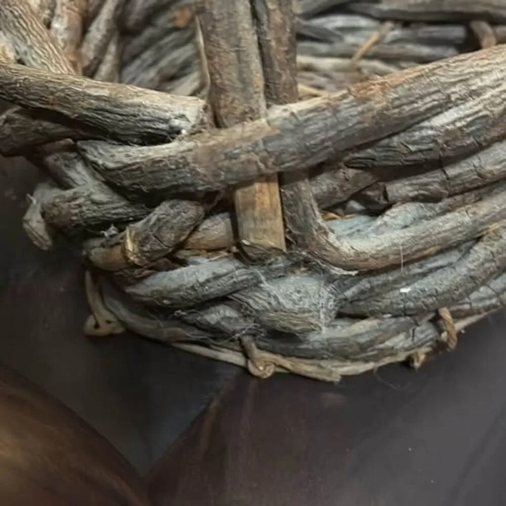 Rustic Hand-Woven Grapevine Basket
